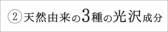 ②天然由来の3種の光沢成分